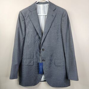 NEW Suitsupply Wool 2 Button Light Grey Lazio Pin Striped Blazer Suit Jacket 42R